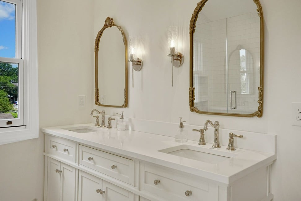 Double White Sink Remodel in Virginia