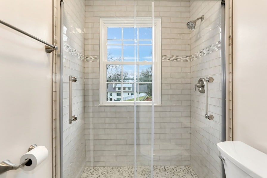 Bathroom Remodel with Clear Shower Door