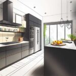 an illustration of a modern kitchen upgrade by one of the best home renovation experts in Tysons